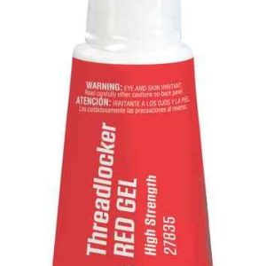 Permtx-Lockt Thread Sealant, Thread Locker, High Strength, Red, 1.23 Ounce Tube – 27835