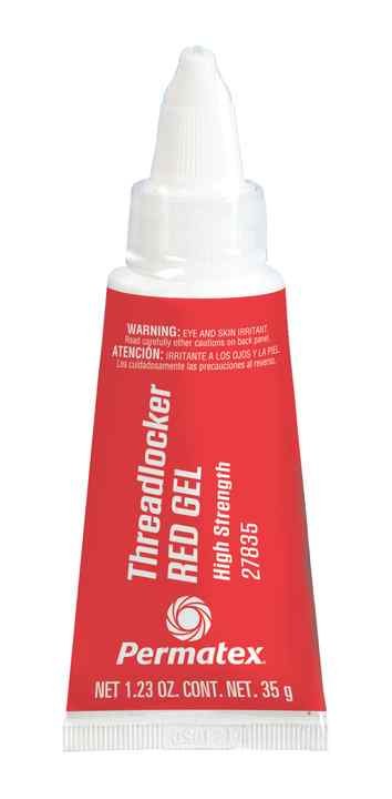 Permtx-Lockt Thread Sealant, Thread Locker, High Strength, Red, 1.23 Ounce Tube – 27835