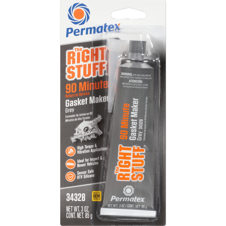 Permtx-Lockt Gasket Maker, The Right Stuff ®, Used as Gasket for Valve Covers/ Water Pump/ Intake Manifold End Seals and Thermostat Housings – 34328