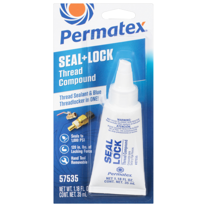Permtx-Lockt Thread Sealant, Thread Sealant and Thread Locker, Removable with Hand Tools – 57535