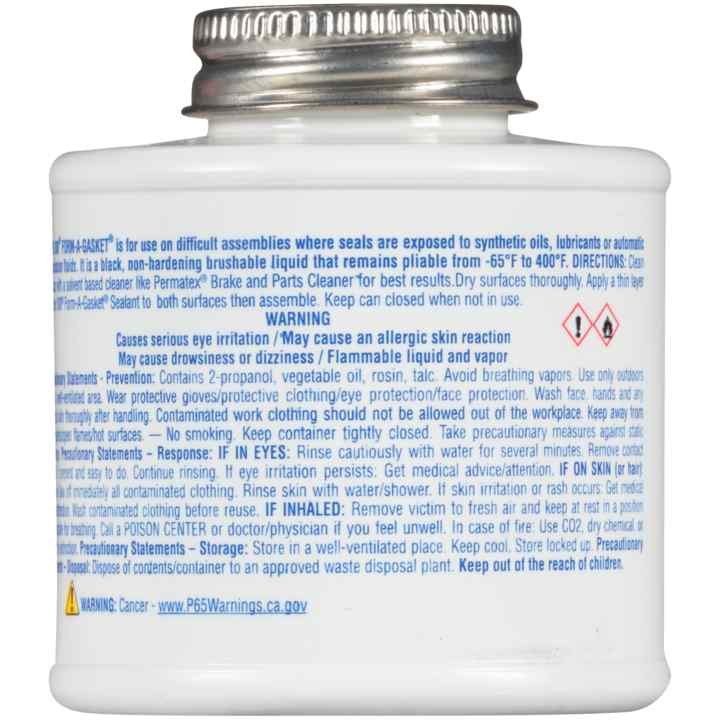 Permtx-Lockt Gasket Sealer, Super 300 ® Form-A-Gasket ®, Brush-On, 4 Ounce Bottle, Single – 80057