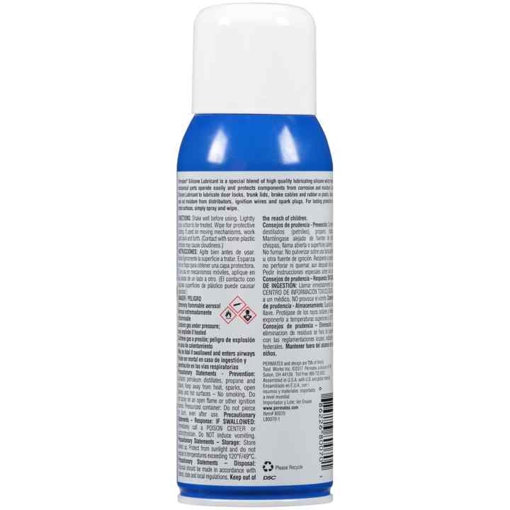 Permtx-Lockt Silicone Spray, Use to Lubricate Door Locks/ Trunk Lids/ Brake Cables and Rubber Molding, 16 Ounce Aerosol Can, Single – 80070