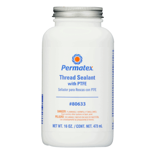 Permtx-Lockt Thread Sealant, Use with Air Conditioning Fittings/ Temperature Sending Fittings/ Hydraulic Fittings, 16 Ounce Can, With PTFE – 80633