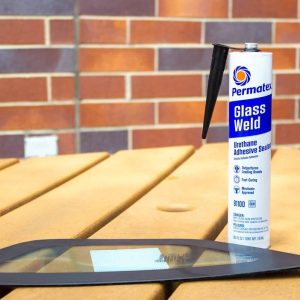 Permtx-Lockt Window Glass Adhesive, Used for Bonding Auto Glass to Car Bodies, Polyurethane, 10.5 Ounce Tube, Paste, Single, Black – 81100