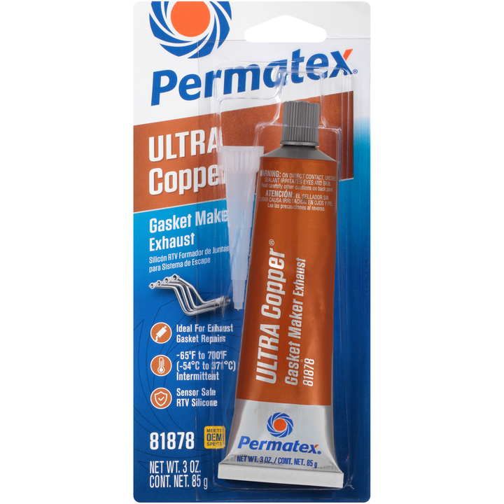Permtx-Lockt Gasket Sealer, Ultra Copper ®, Squeeze Tube, 3 Ounce, Single – 81878