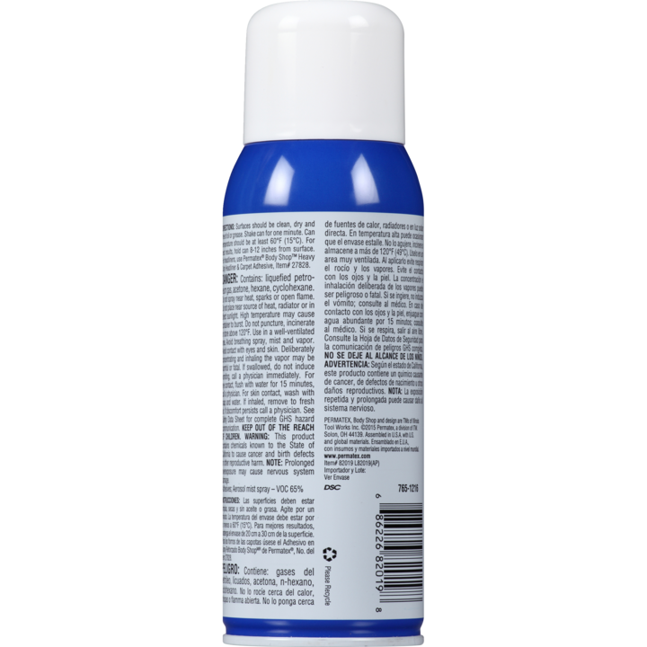 Permtx-Lockt Trim and Upholstery Adhesive, Used to Permanent and Repositionable Bonding, 16 Ounce Aerosol Can, Single – 82019