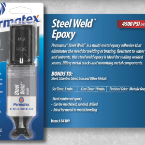 Permtx-Lockt Epoxy, Permapoxy ™, 4 Minute Multi-Metal, 0.84 Ounce Dual Syringe – 84109