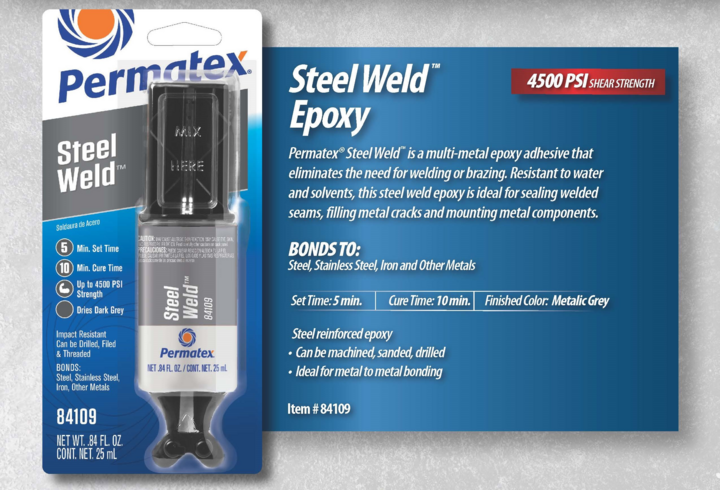 Permtx-Lockt Epoxy, Permapoxy ™, 4 Minute Multi-Metal, 0.84 Ounce Dual Syringe – 84109