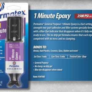 Permtx-Lockt Epoxy, Permapoxy ™, 1 Minute General Purpose, 0.84 Ounce Dual Syringe – 84160