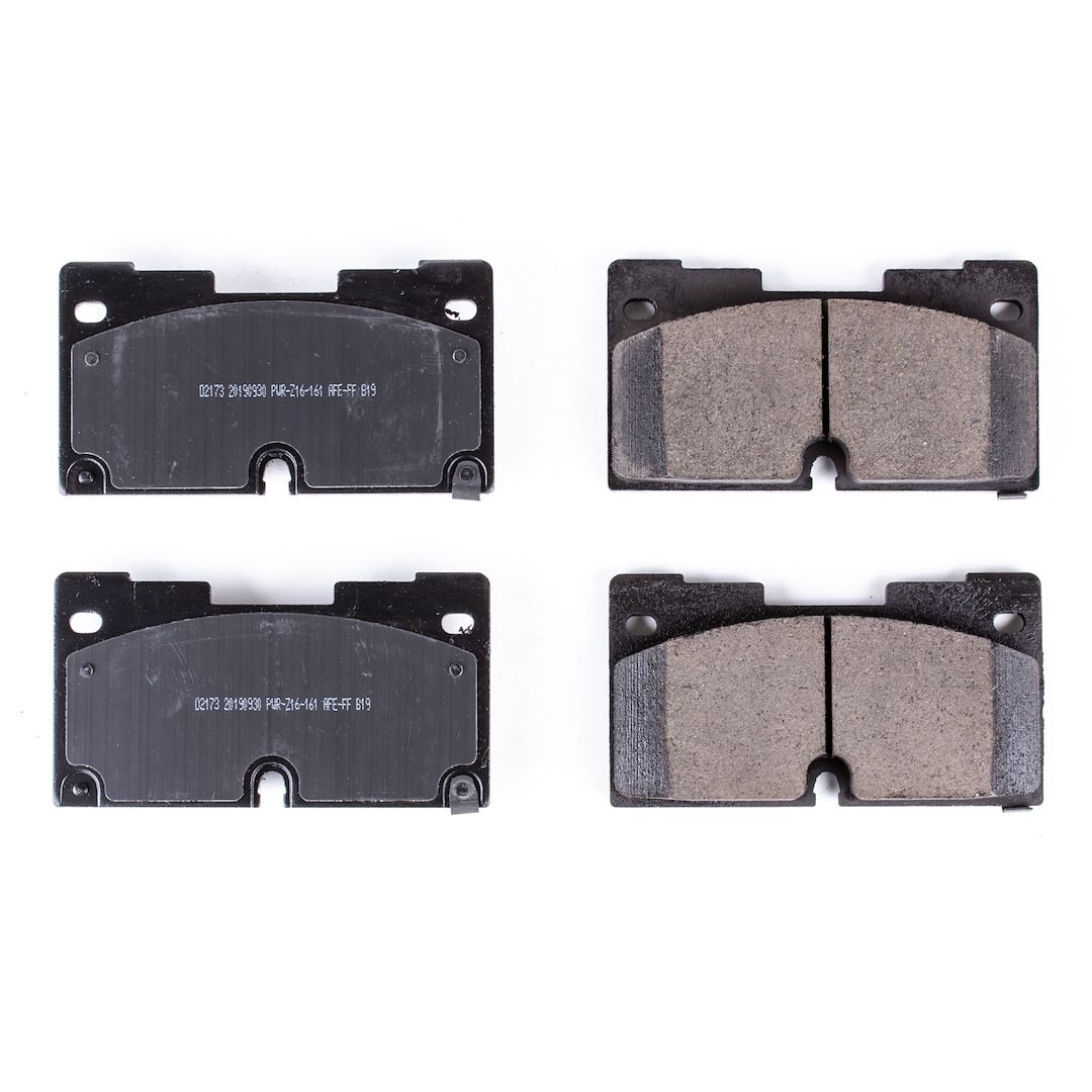 Power Stop Brake Pad, Evolution ™, Fmsi Number D2173, Carbon-Ceramic, Set of 4 – 16-2173