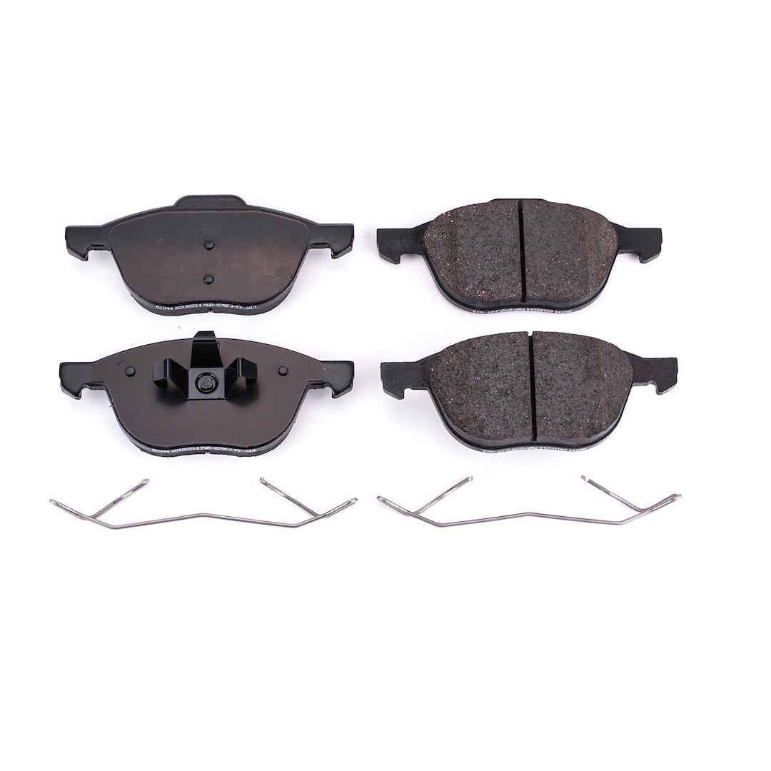Power Stop Brake Pad, Z17 Evolution, Fmsi Number D1044, Ceramic Brake Pads, Set of 4, With Premium Stainless Steel Hardware – 17-1044
