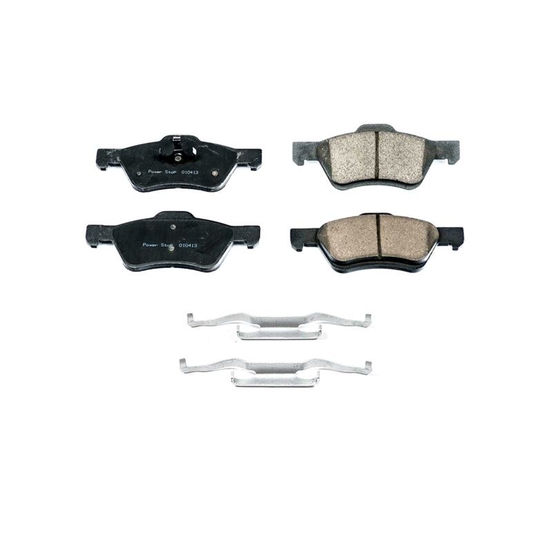 Power Stop Brake Pad, Z17 Evolution, Fmsi Number D1047C, Ceramic Brake Pads, Set of 4, With Premium Stainless Steel Hardware – 17-1047C