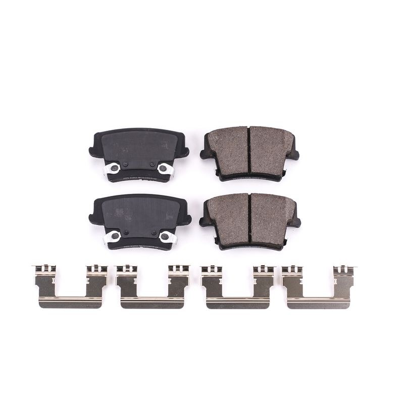 Power Stop Brake Pad, Z17 Evolution, Fmsi Number D1057A, Ceramic Brake Pads, Set of 4, With Premium Stainless Steel Hardware – 17-1057A