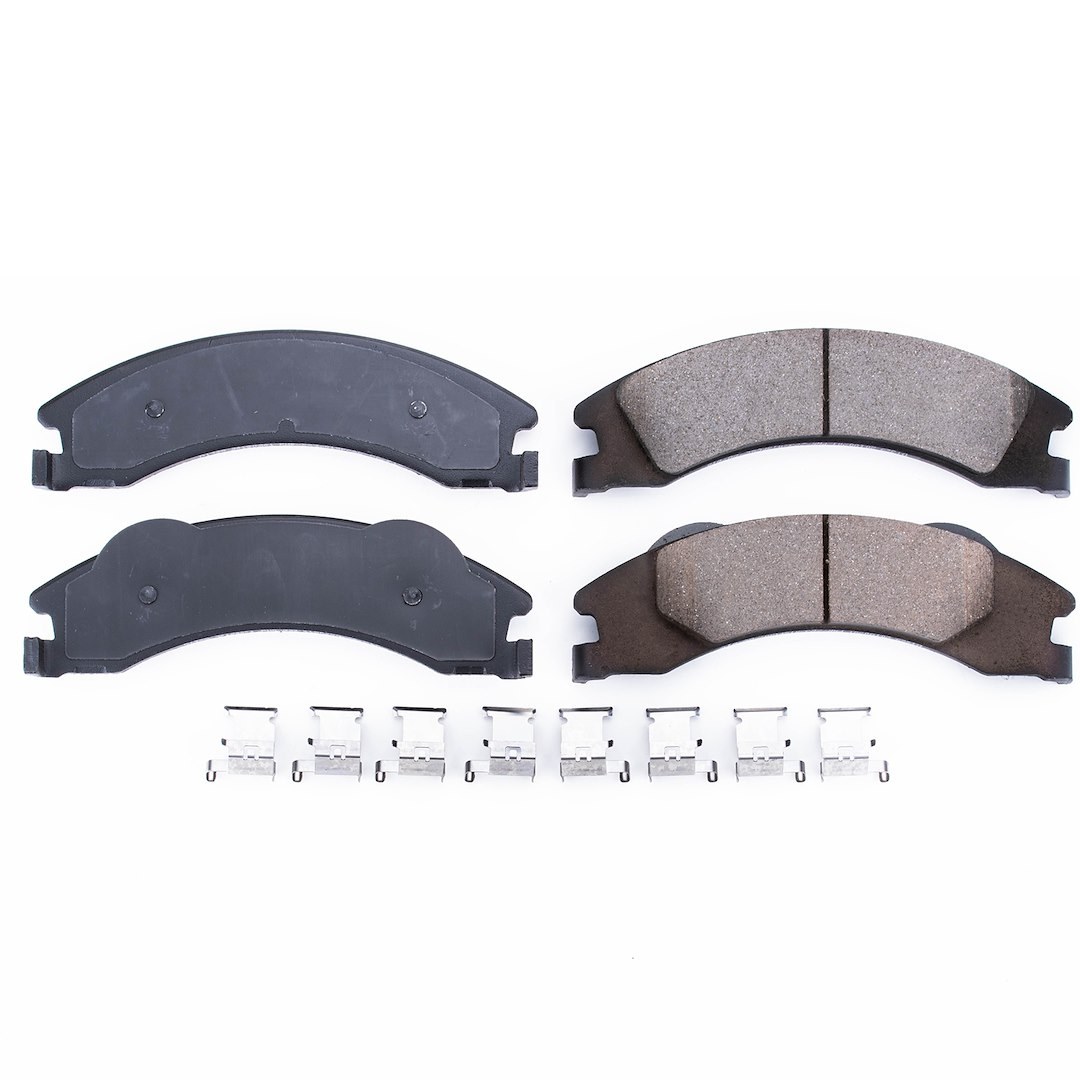 Power Stop Brake Pad, Z17 Evolution, Fmsi Number D1114, Ceramic Brake Pads, Set of 4, With Stainless Steel Hardware – 17-1114