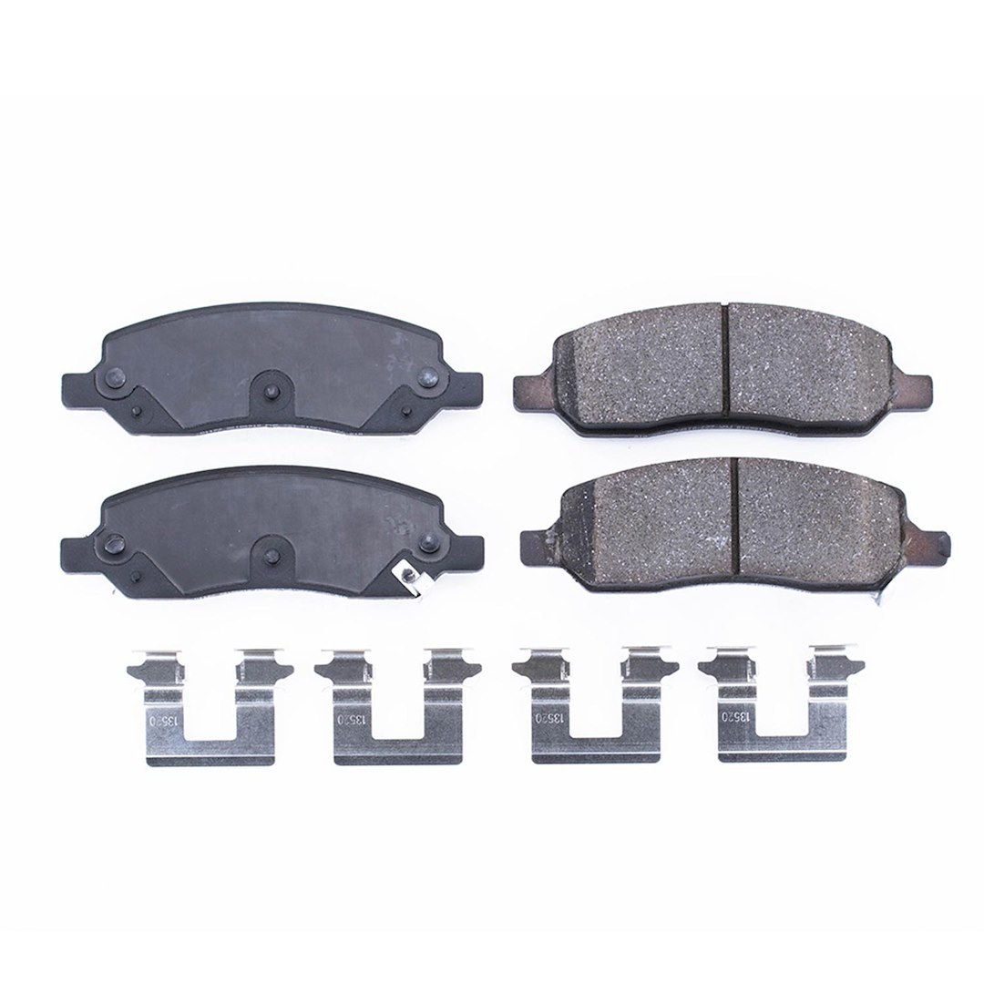 Power Stop Brake Pad, Z17 Evolution, Fmsi Number D1172, Ceramic Brake Pads, Set of 4, With Premium Stainless Steel Hardware – 17-1172