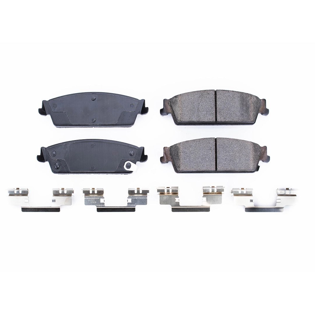 Power Stop Brake Pad, Z17 Evolution, Fmsi Number D1194, Ceramic Brake Pads, Set of 4, With Premium Stainless Steel Hardware – 17-1194