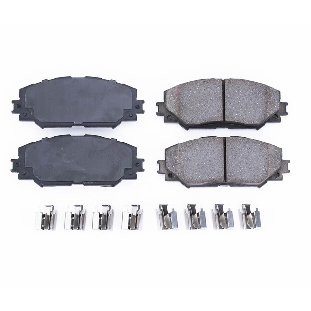 Power Stop Brake Pad, Z17 Evolution, Fmsi Number D1210, Ceramic Brake Pads, Set of 4, With Premium Stainless Steel Hardware – 17-1210