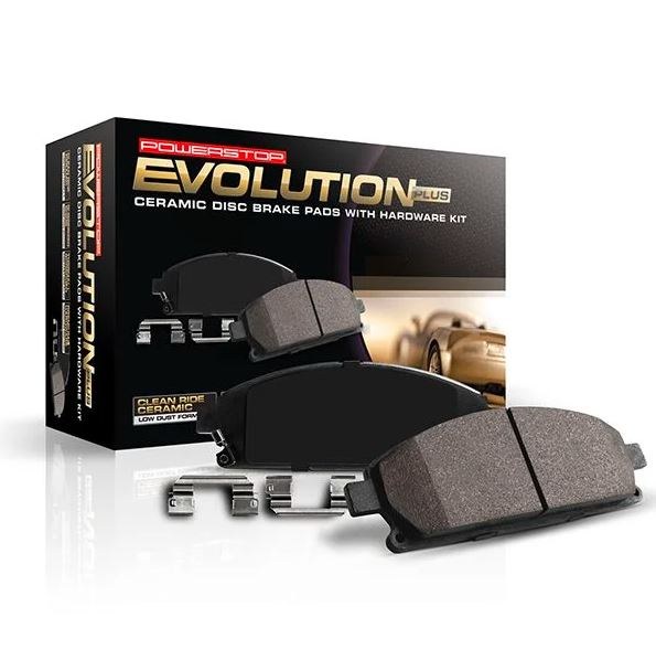 Power Stop Brake Pad, Z17 Evolution, Fmsi Number D1210, Ceramic Brake Pads, Set of 4, With Premium Stainless Steel Hardware – 17-1210