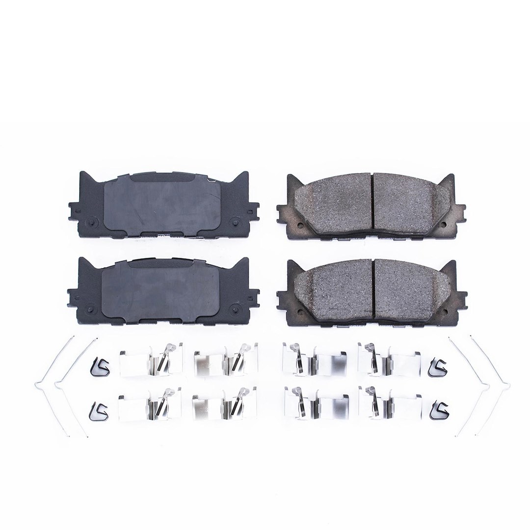 Power Stop Brake Pad, Z17 Evolution, Fmsi Number D1293, Ceramic Brake Pads, Set of 4, With Premium Stainless Steel Hardware – 17-1293