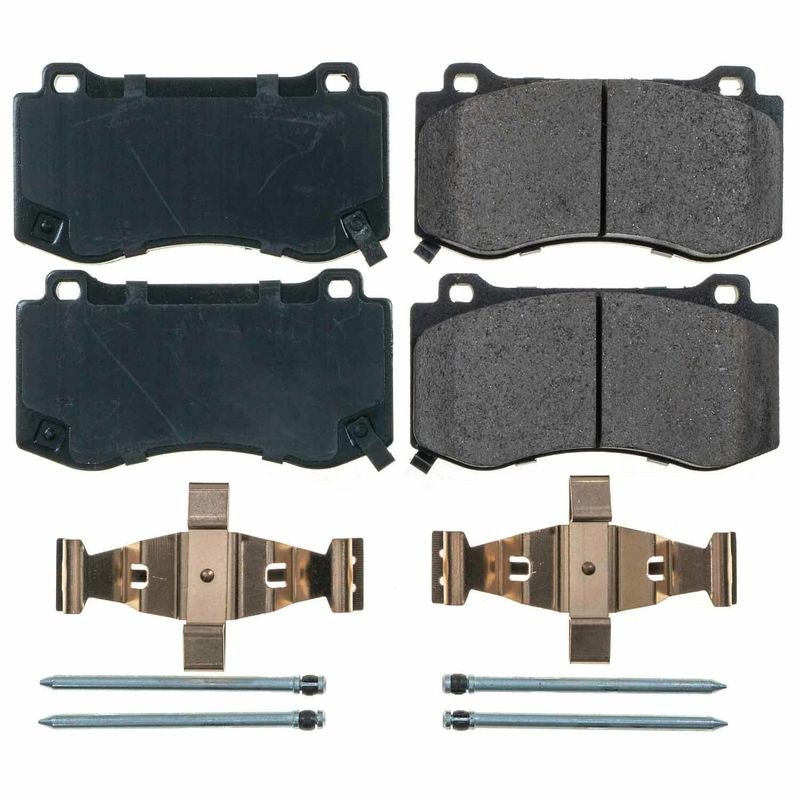 Power Stop Brake Pad, Z17 Evolution, Fmsi Number D1298, Ceramic Brake Pads, Set of 4, With Premium Stainless Steel Hardware – 17-1298