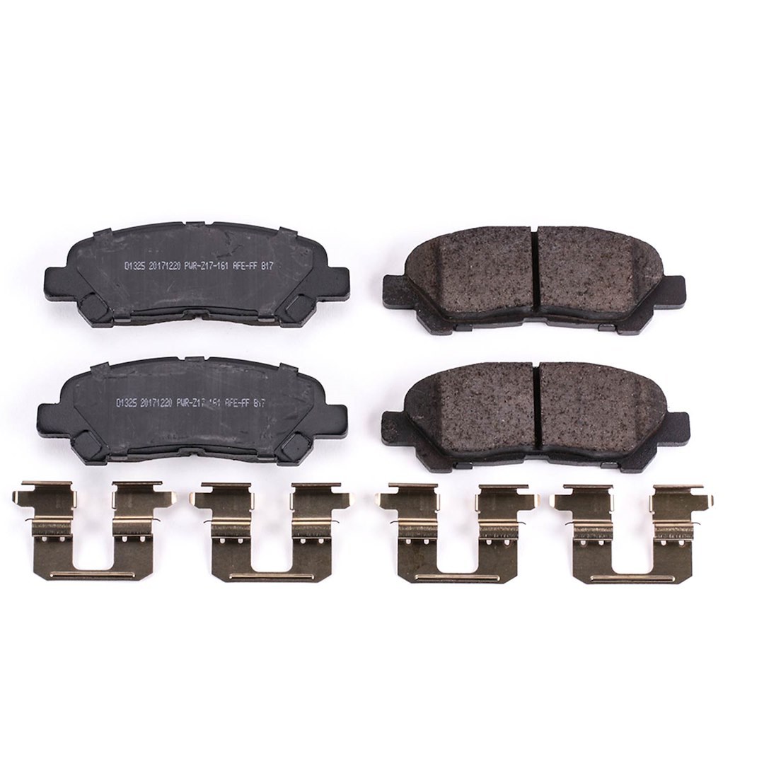 Power Stop Brake Pad, Z17 Evolution, Fmsi Number D1325, Ceramic Brake Pads, Set of 4, With Premium Stainless Steel Hardware – 17-1325