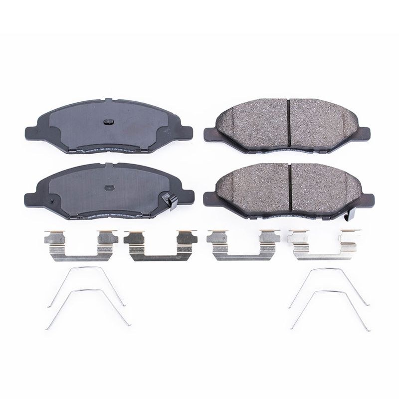 Power Stop Brake Pad, Z17 Evolution, Fmsi Number D1345, Ceramic Brake Pads, Set of 4, With Premium Stainless Steel Hardware – 17-1345