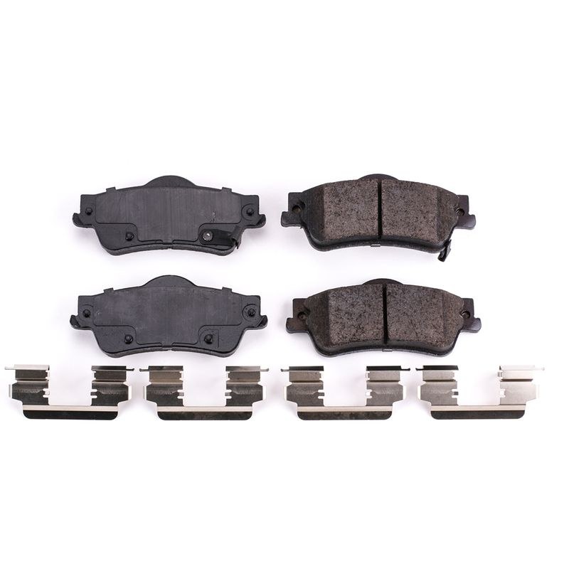 Power Stop Brake Pad, Z17 Evolution, Fmsi Number D1352, Ceramic Brake Pads, Set of 4, With Premium Stainless Steel Hardware – 17-1352