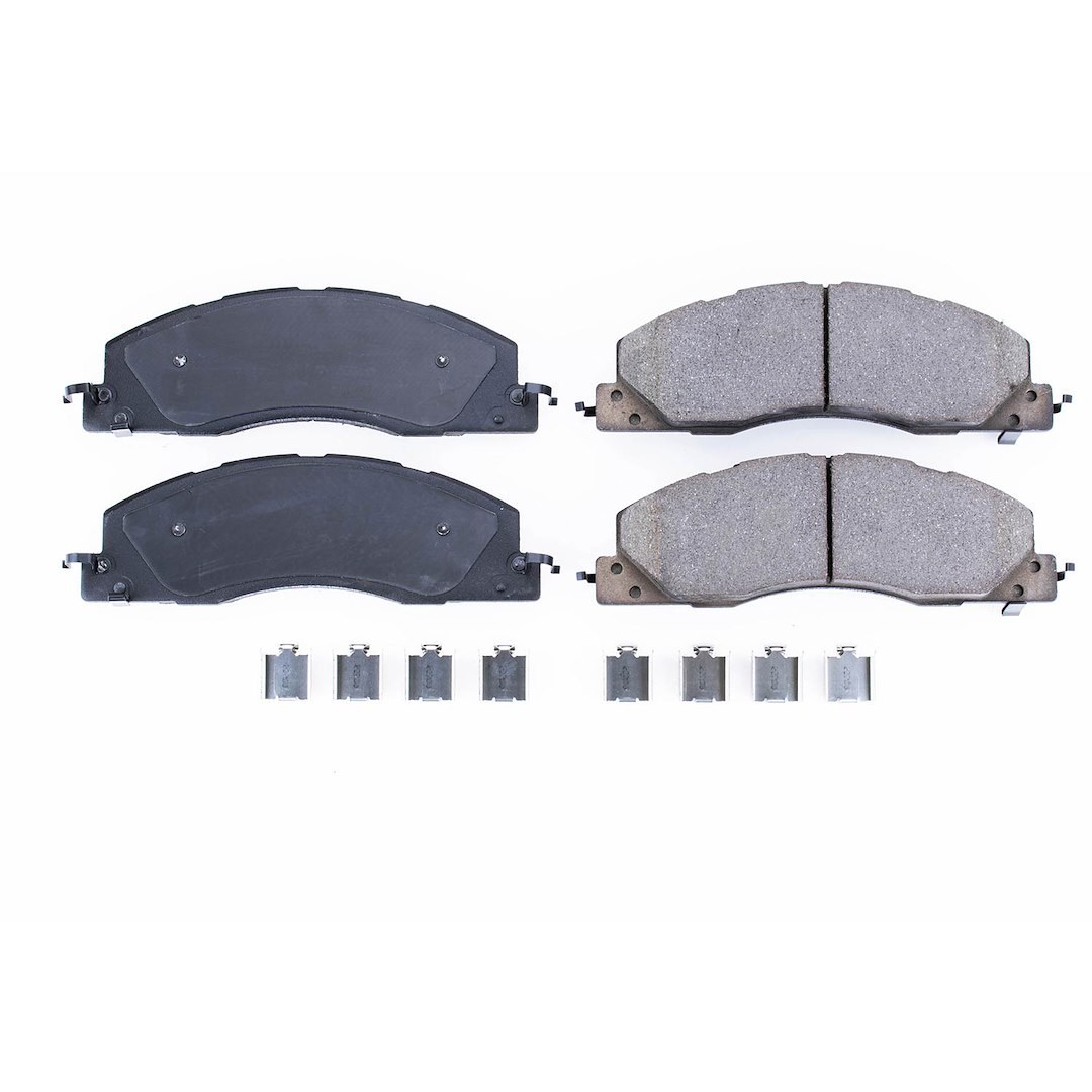 Power Stop Brake Pad, Z17 Evolution, Fmsi Number D1399, Ceramic Brake Pads, Set of 4, With Premium Stainless Steel Hardware – 17-1399