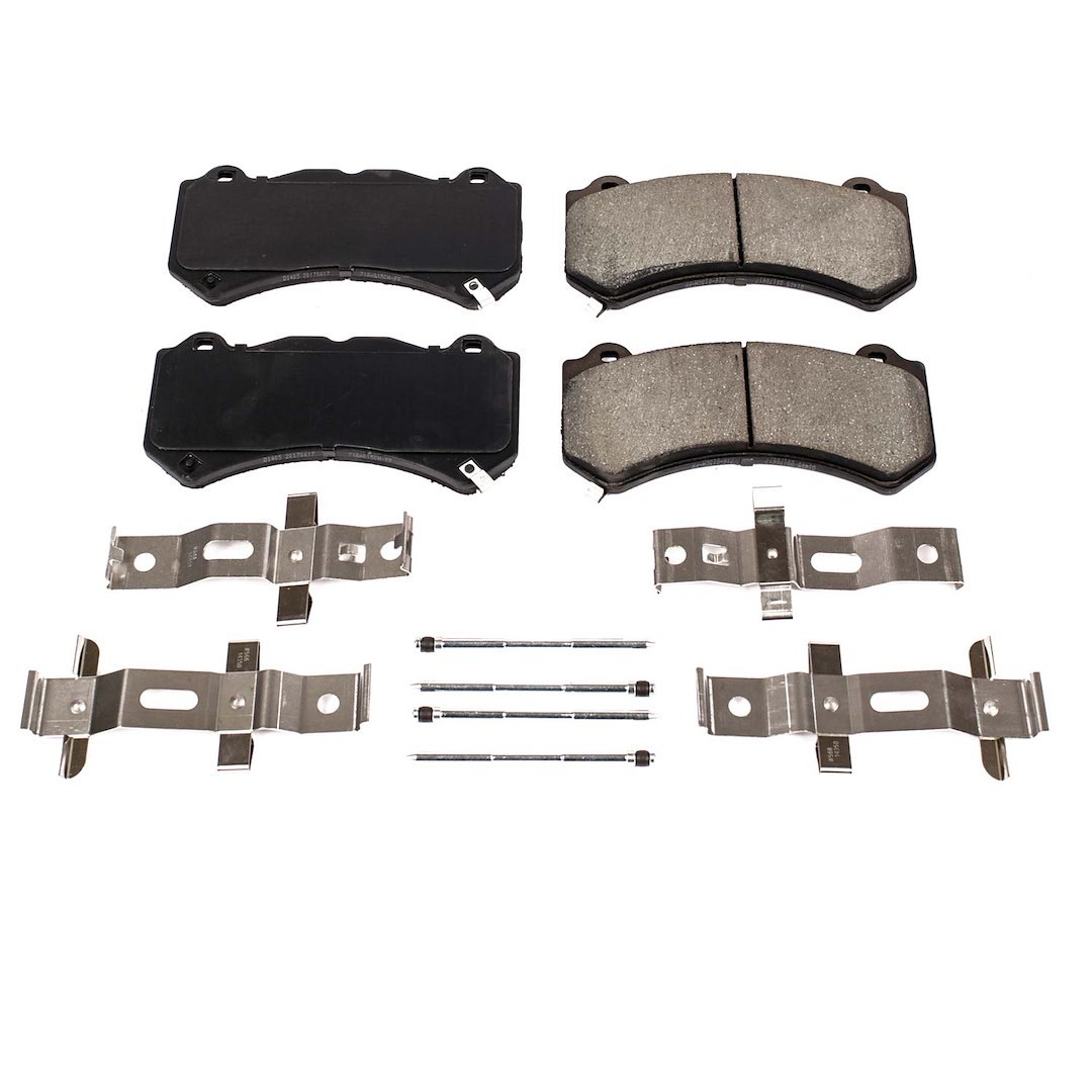 Power Stop Brake Pad, Z17 Evolution, Fmsi Number D1405, Ceramic Brake Pads, Set of 4, With Premium Stainless Steel Hardware – 17-1405