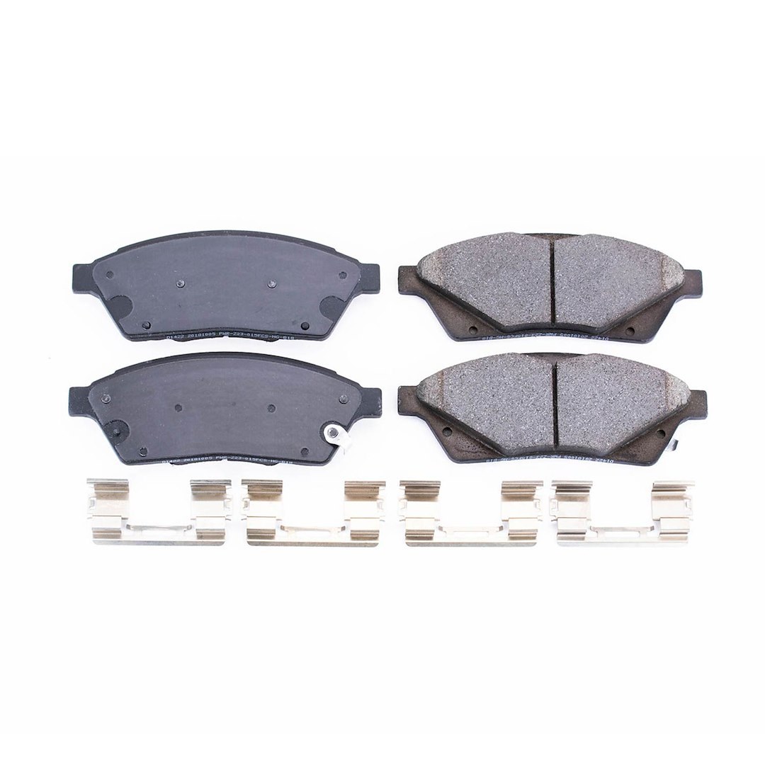 Power Stop Brake Pad, Z17 Evolution, Fmsi Number D1422, Ceramic Brake Pads, Set of 4, With Premium Stainless Steel Hardware – 17-1422