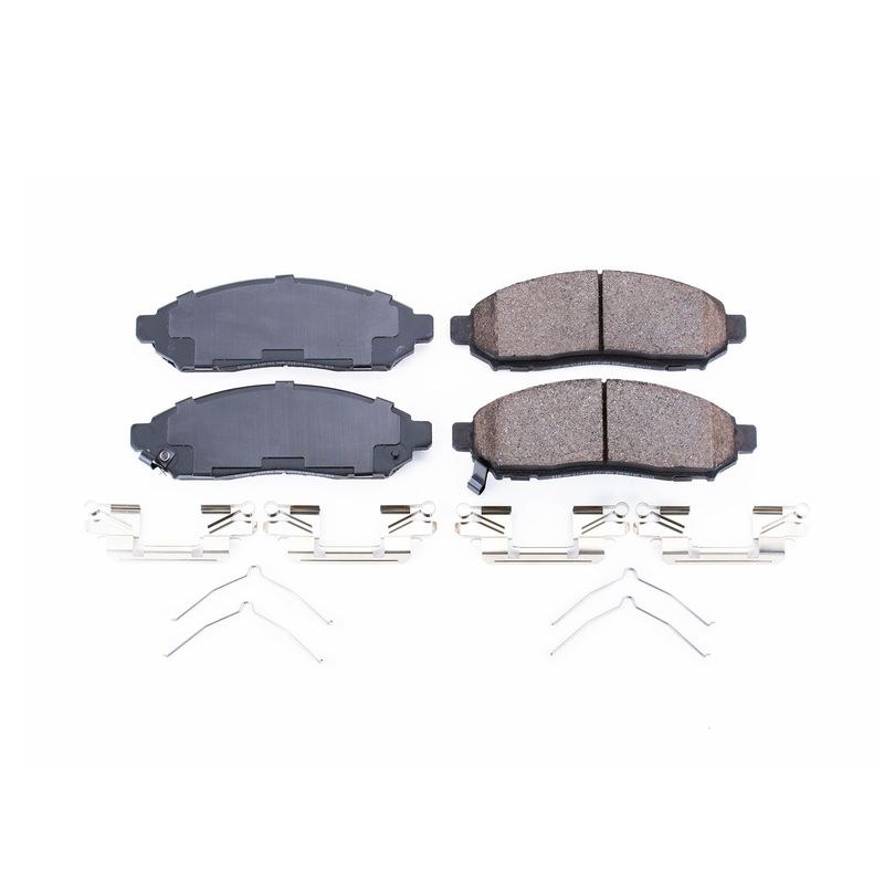 Power Stop Brake Pad, Z17 Evolution, Fmsi Number D1548, Ceramic Brake Pads, Set of 4, With Premium Stainless Steel Hardware – 17-1548