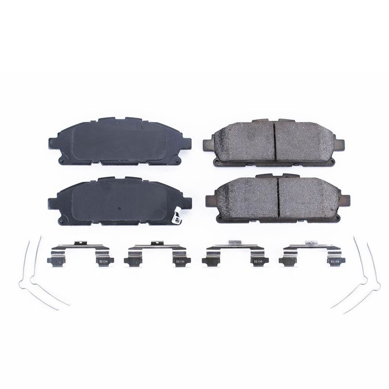 Power Stop Brake Pad, Z17 Evolution, Fmsi Number D1552, Ceramic Brake Pads, Set of 4, With Premium Stainless Steel Hardware – 17-1552