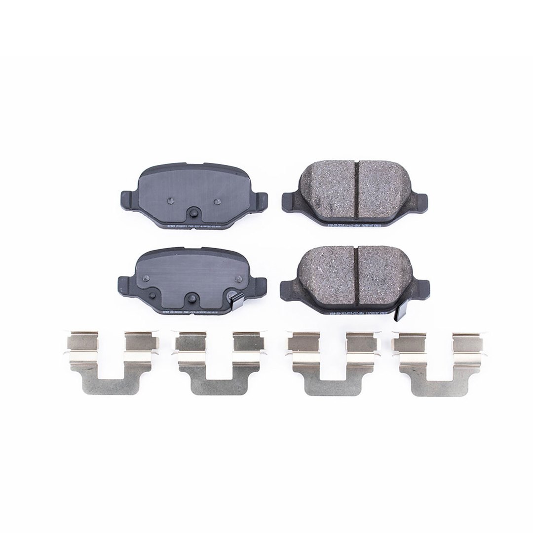 Power Stop Brake Pad, Z17 Evolution, Fmsi Number D1569, Ceramic Brake Pads, Set of 4, With Premium Stainless Steel Hardware – 17-1569