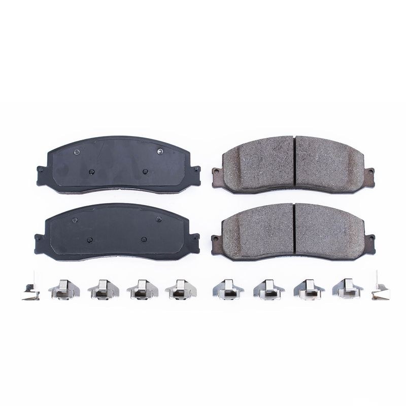 Power Stop Brake Pad, Z17 Evolution, Fmsi Number D1631, Ceramic Brake Pads, Set of 4, With Premium Stainless Steel Hardware – 17-1631