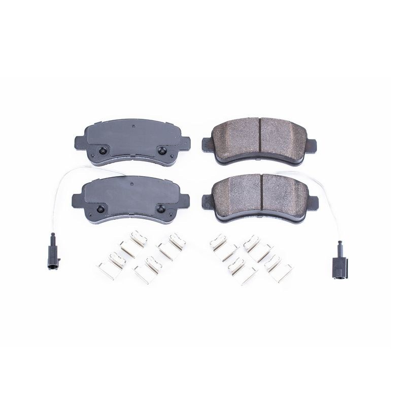 Power Stop Brake Pad, Z17 Evolution, Fmsi Number D1746, Ceramic Brake Pads, Set of 4, With Premium Stainless Steel Hardware – 17-1746