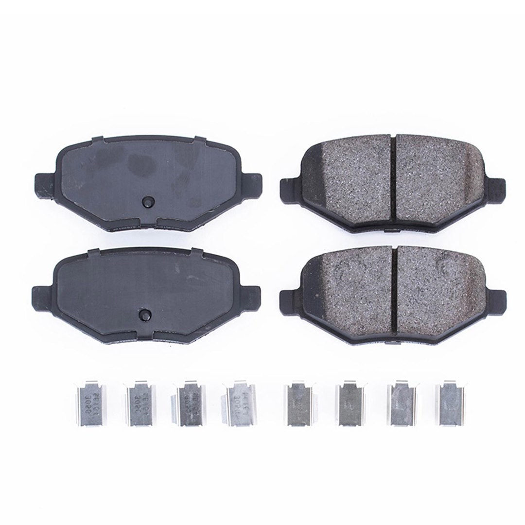 Power Stop Brake Pad, Z17 Evolution, Fmsi Number D1754, Ceramic Brake Pads, Set of 4, With Premium Stainless Steel Hardware – 17-1754