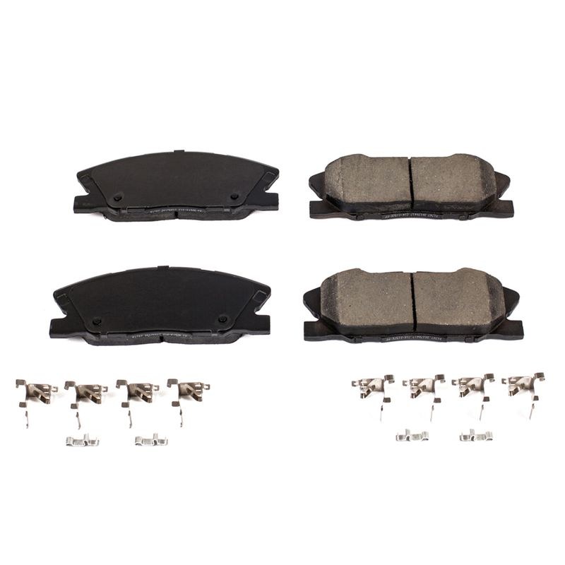 Power Stop Brake Pad, Z17 Evolution, Fmsi Number D1767, Ceramic Brake Pads, Set of 4, With Premium Stainless Steel Hardware – 17-1767