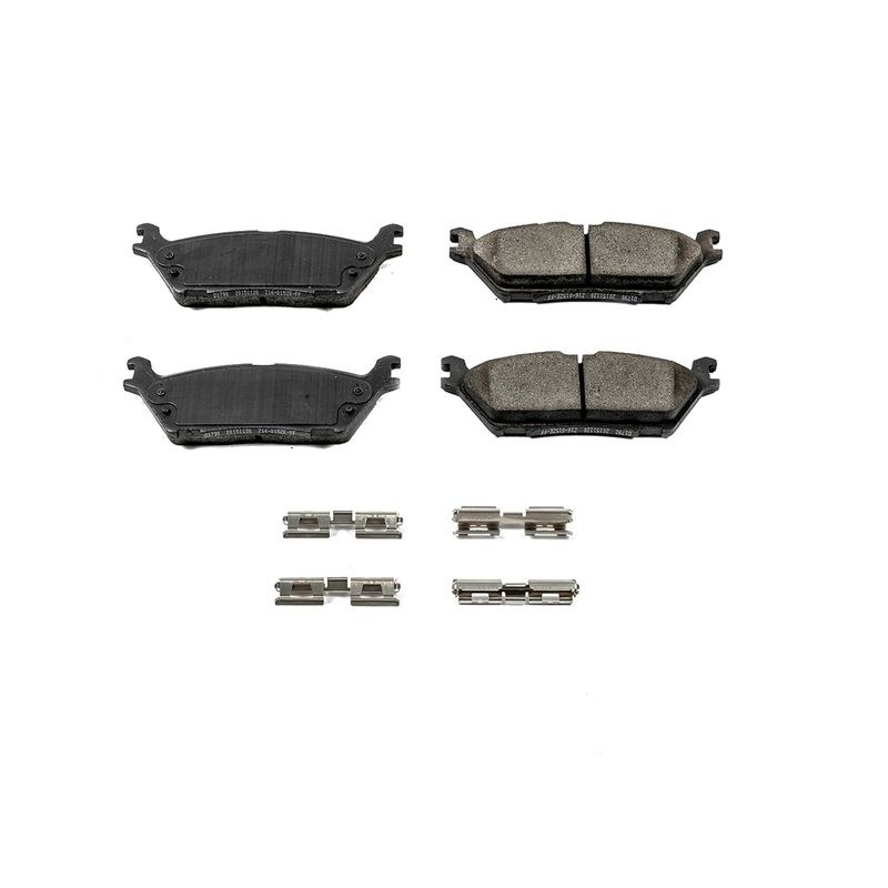 Power Stop Brake Pad, Z17 Evolution, Fmsi Number D1790, Ceramic Brake Pads, Set of 4, With Premium Stainless Steel Hardware – 17-1790