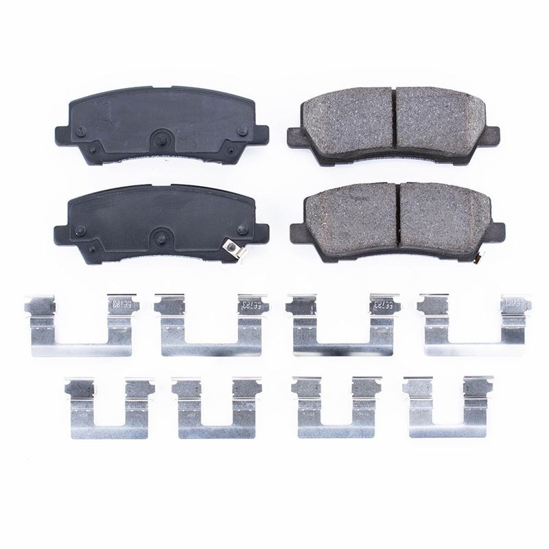 Power Stop Brake Pad, Z17 Evolution, Fmsi Number D1793, Ceramic Brake Pads, Set of 4, With Premium Stainless Steel Hardware – 17-1793