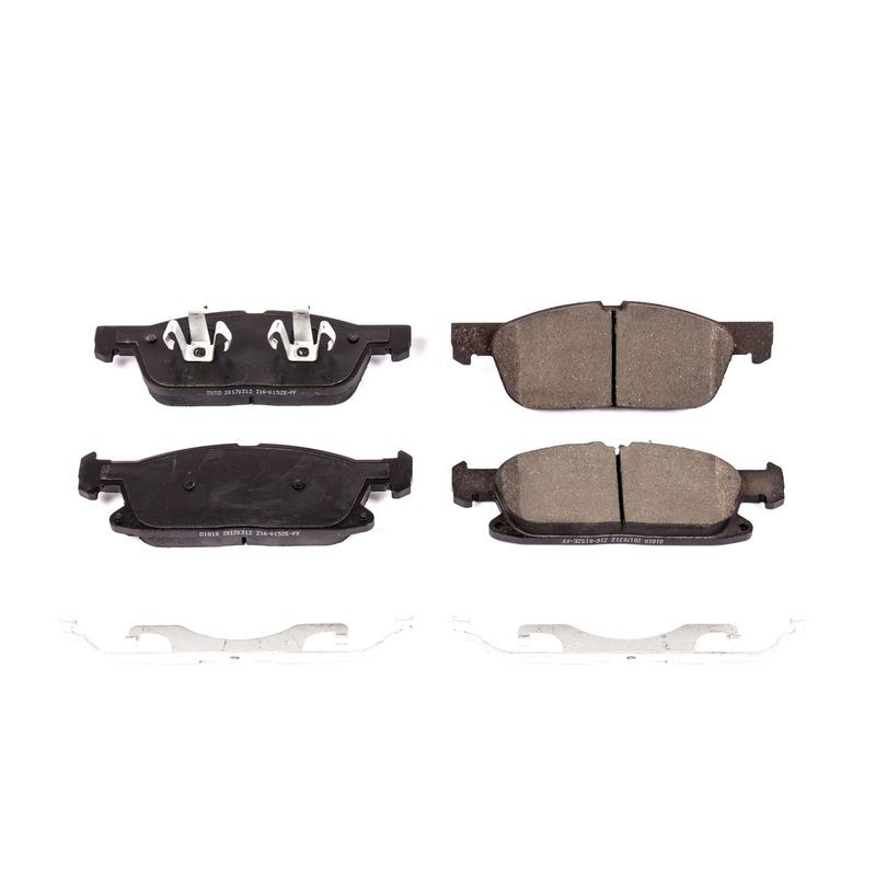 Power Stop Brake Pad, Z17 Evolution, Fmsi Number D1818, Ceramic Brake Pads, Set of 4, With Premium Stainless Steel Hardware – 17-1818