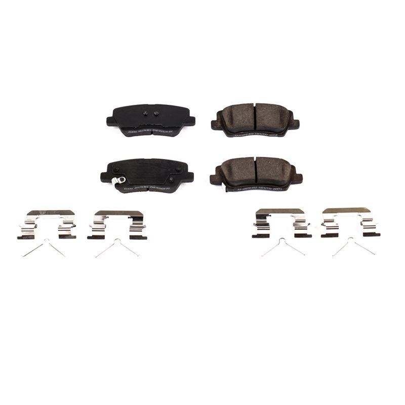 Power Stop Brake Pad, Z17 Evolution, Fmsi Number D1839, Ceramic Brake Pads, Set of 4, With Premium Stainless Steel Hardware – 17-1839