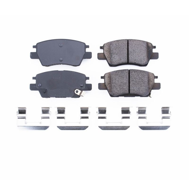 Power Stop Brake Pad, Z17 Evolution, Fmsi Number D1844, Ceramic Brake Pads, Set of 4, With Premium Stainless Steel Hardware – 17-1844