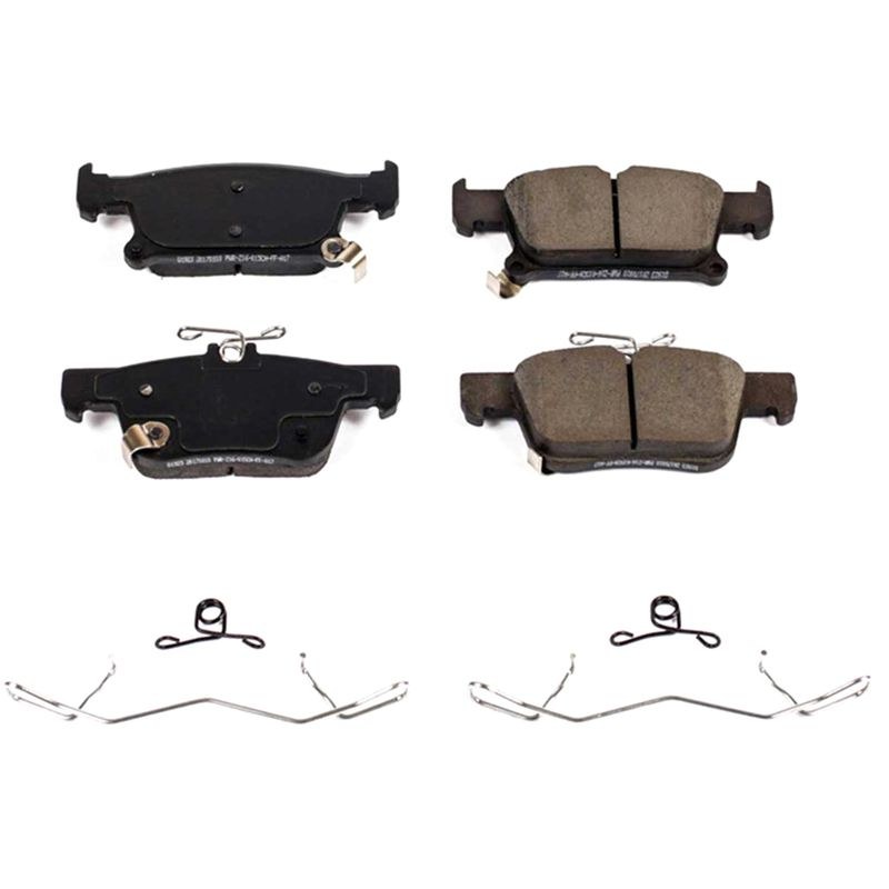 Power Stop Brake Pad, Z17 Evolution, Fmsi Number D1923, Ceramic Brake Pads, Set of 4, With Premium Stainless Steel Hardware – 17-1923