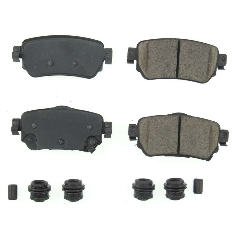Power Stop Brake Pad, Z17 Evolution, Fmsi Number D1965, Ceramic Brake Pads, Set of 4, With Premium Stainless Steel Hardware – 17-1965