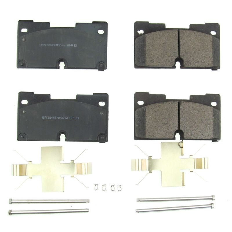 Power Stop Brake Pad, Z17 Evolution, Fmsi Number D2173, Ceramic Brake Pads, Set of 4, With Premium Stainless Steel Hardware – 17-2173