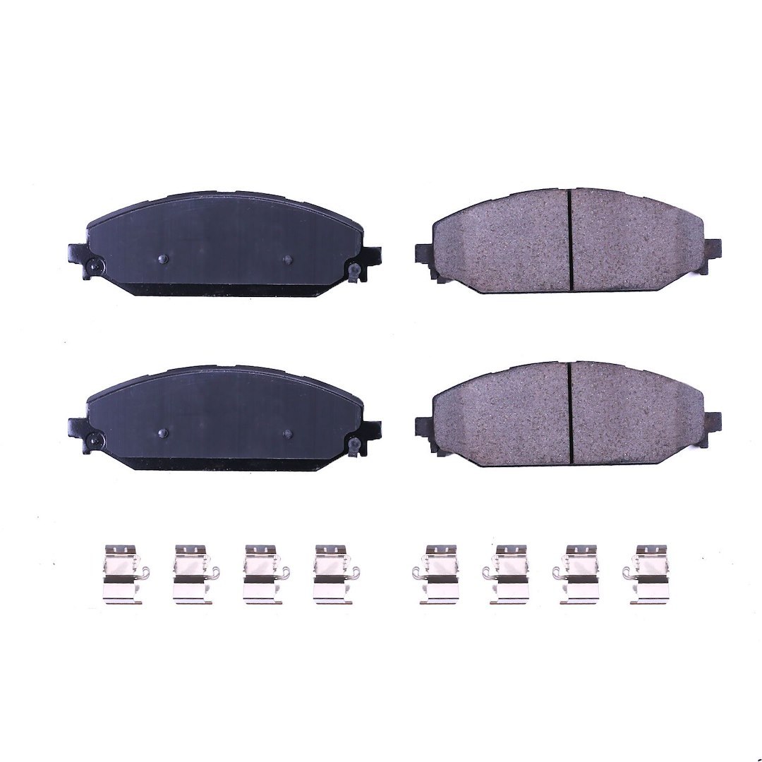 Power Stop Brake Pad, Z17 Evolution, Fmsi Number D2179, Ceramic Brake Pads, Set of 4, With Premium Stainless Steel Hardware – 17-2179