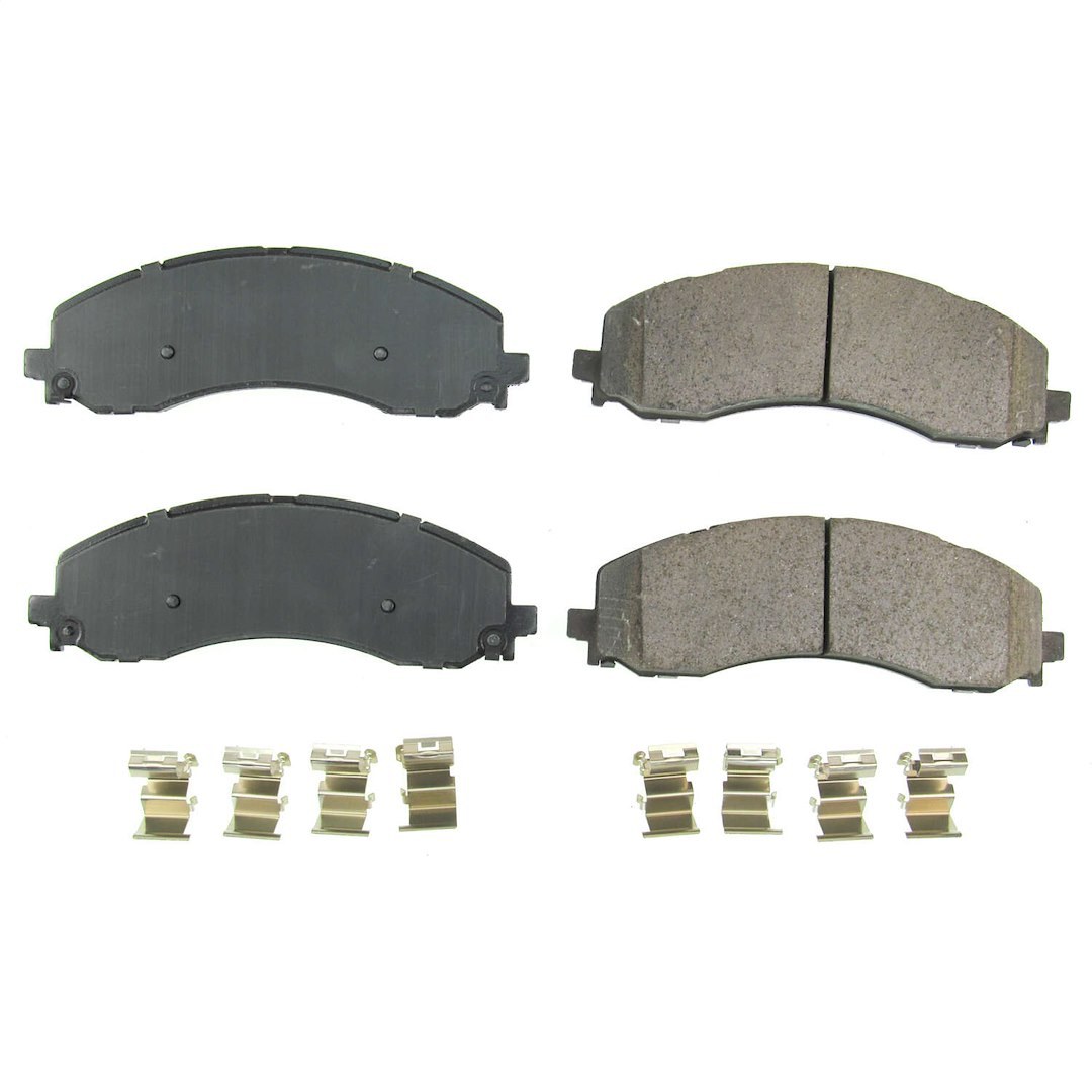 Power Stop Brake Pad, Z17 Evolution, Fmsi Number D2223, Ceramic Brake Pads, Set of 4, With Premium Stainless Steel Hardware – 17-2223