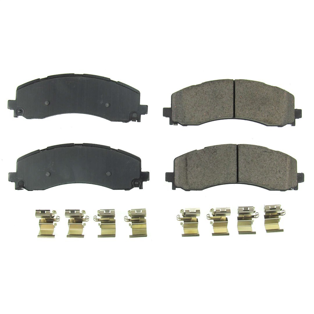 Power Stop Brake Pad, Z17 Evolution, Fmsi Number D2225, Ceramic Brake Pads, Set of 4, With Premium Stainless Steel Hardware – 17-2225