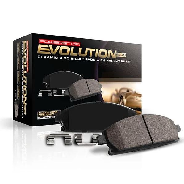 Power Stop Brake Pad, Z17 Evolution, Fmsi Number D2280, Carbon-Fiber Ceramic, Set of 4, With Premium Stainless Steel Hardware – 17-2280