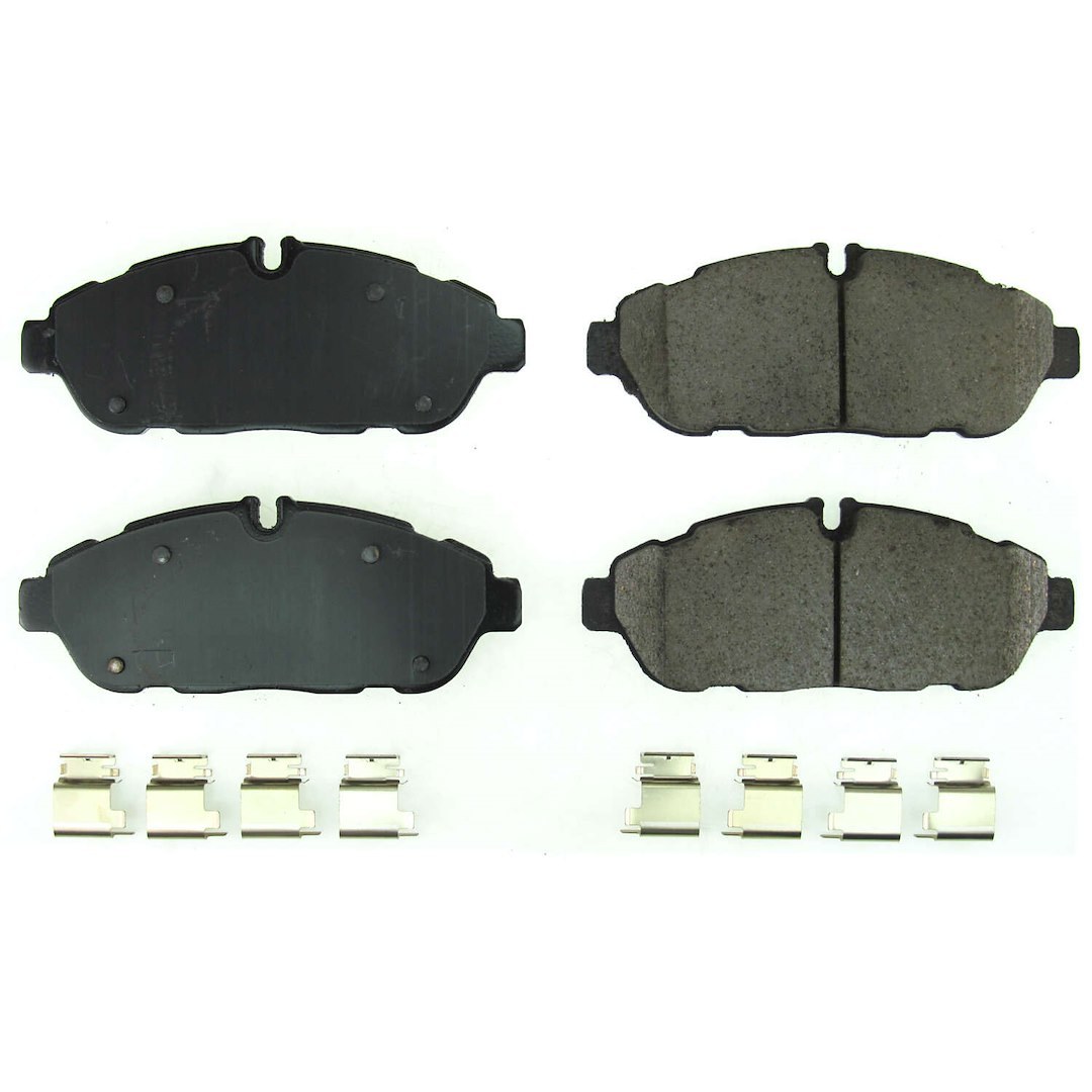 Power Stop Brake Pad, Z17 Evolution, Fmsi Number D2301, Carbon-Fiber Ceramic, Set of 4, With Premium Stainless Steel Hardware – 17-2301
